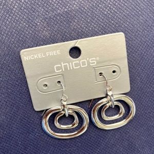 Chico’s Silver earrings NWT